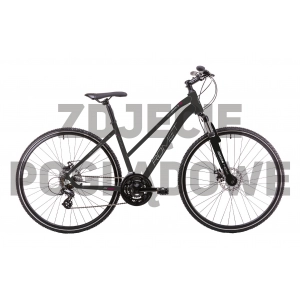 Rower crossowy Romet Orkan 5 D 2024 - grafitowo-srebrno-różowy